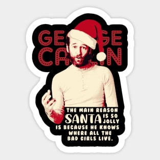 George Carlin Funny Christmas Sticker